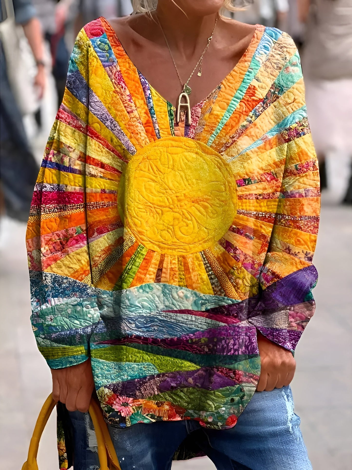 SolaraVibe™ Boho Sun Sweater